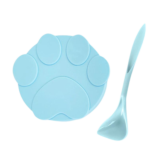 Silicone lid and spoon for cans of dog food - Pets Perspective