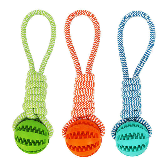 Durable chew toy with rope